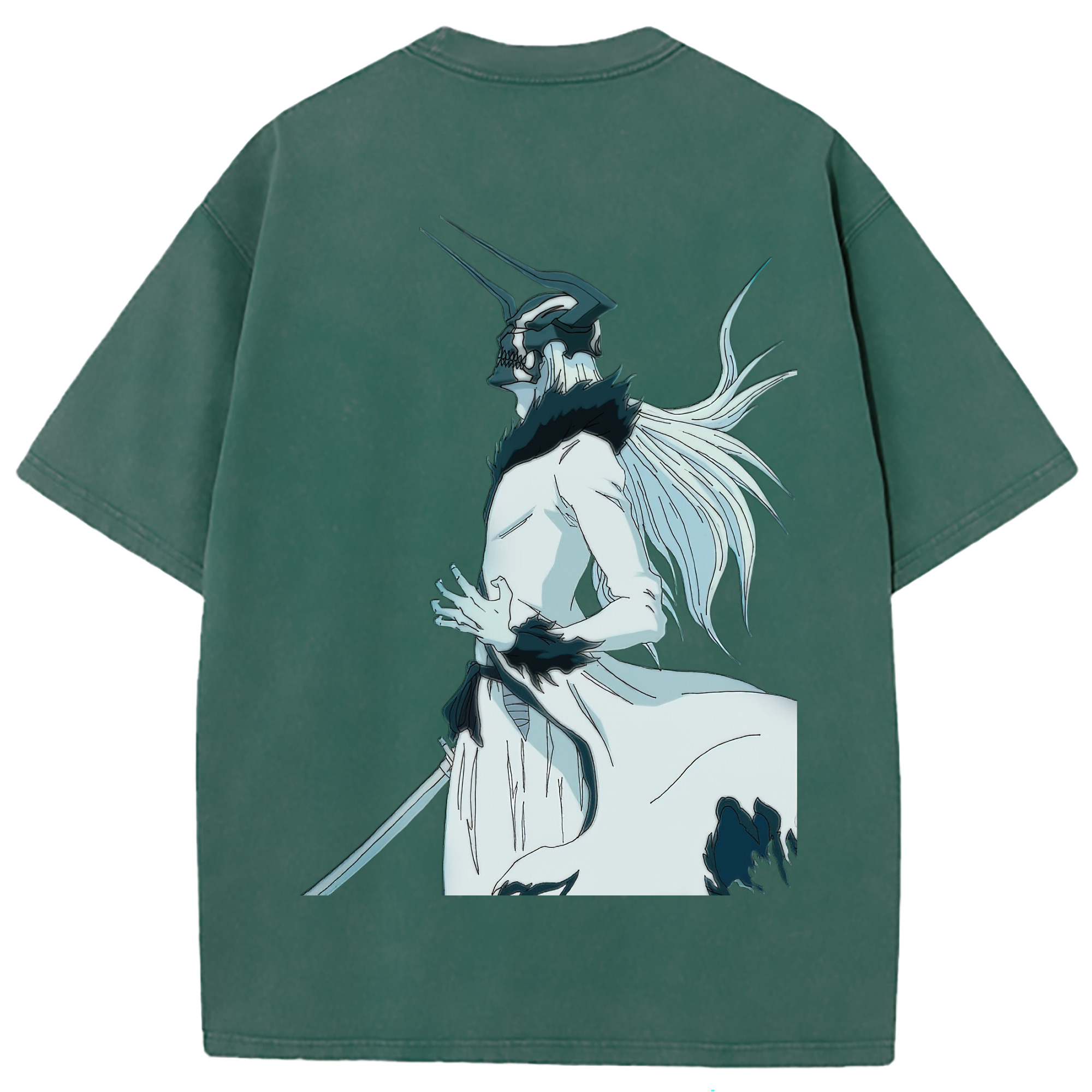 （画像用） ブリーチ 黒崎一護（くろさき いちご）BLEACH Kurosaki Ichigo 綿100% ヴィンテージ風 半袖Tシャツ（背面プリント）